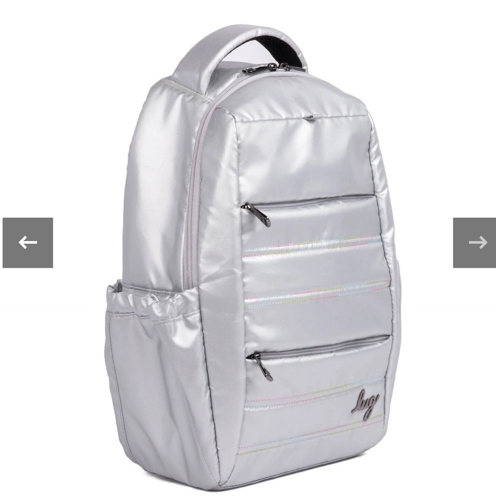 Lug Hopper Backback - Metallic Silver with Icepop (Pastel) Stitch BNIP/NWT!